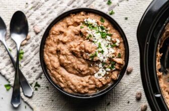 Gradual Cooker Refried Beans – The Keep At Dwelling Chef